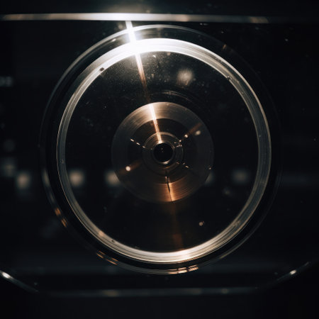 a close up of a circular objectの素材