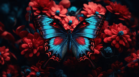 a butterfly on a flowerの素材