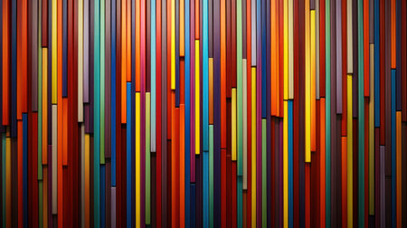a wall of colorful sticksの素材
