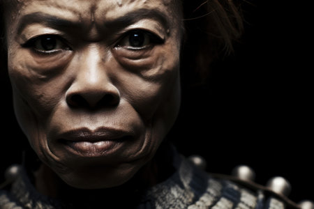 a close up of a womanの素材