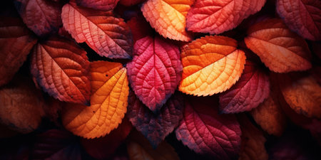 a group of colorful leavesの素材