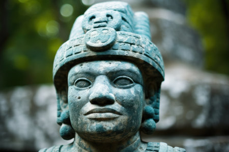 a statue of a person with a hatの素材