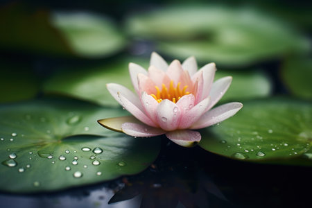 a flower on a leafの素材