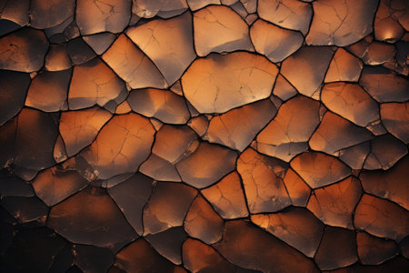 a close up of a cracked surfaceの素材