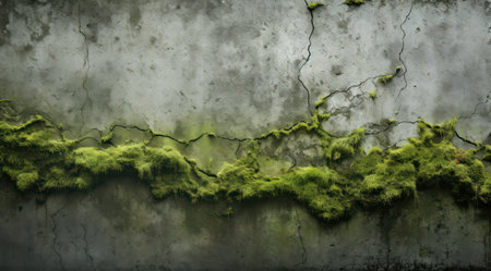 a moss growing on a wallの素材