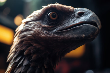 a close up of a birdの素材