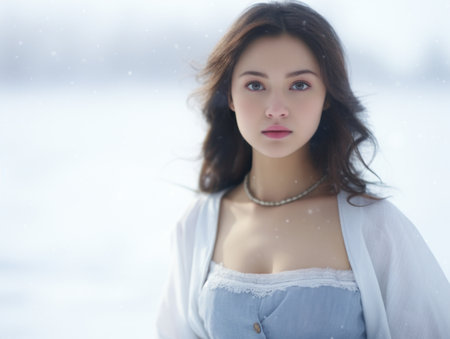 a woman in a dressの素材