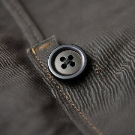 a button on a piece of fabricの素材