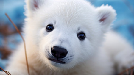 a close up of a white animalの素材