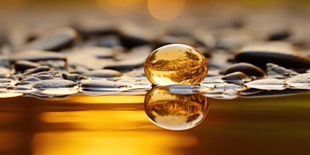 a close up of a drop of waterの素材