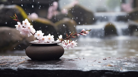 a small vase with flowers in itの素材