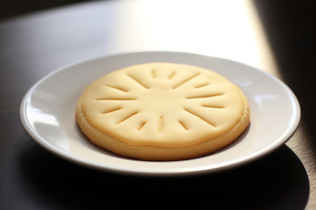 a cookie on a plateの素材