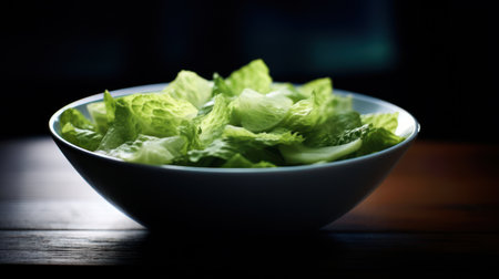 a bowl of lettuceの素材