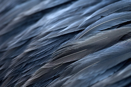 close up of feathers on a surfaceの素材
