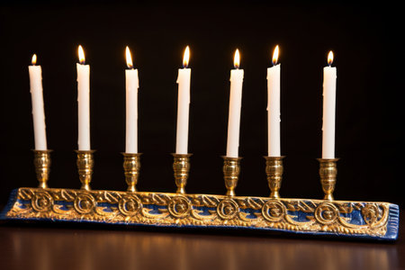 a group of candles in a rowの素材