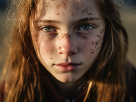 a close up of a girlの素材