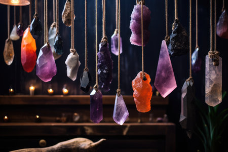a group of different colored stones from ropesの素材