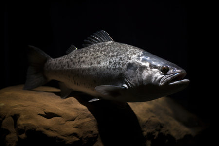 a fish on a rockの素材