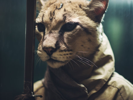 a cat with a swordの素材