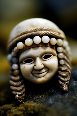 a close up of a statueの素材