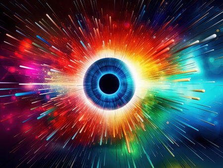 a colorful explosion of lightの素材