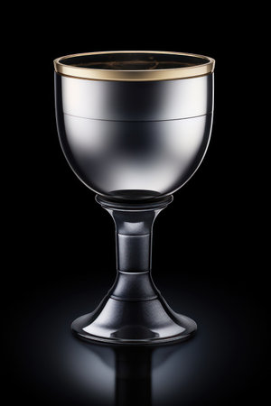 a silver and gold cupの素材