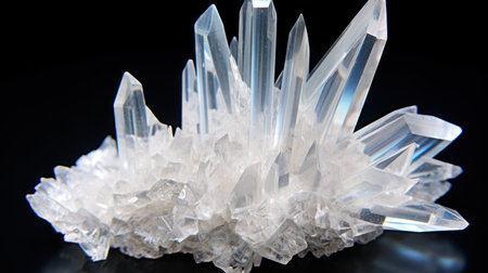 a crystal cluster of white crystalsの素材