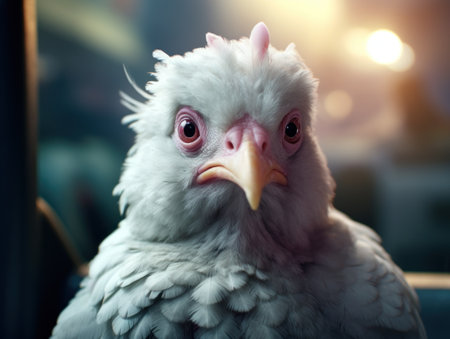 a close up of a birdの素材