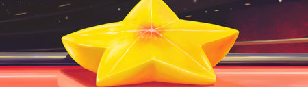 a yellow star shaped objectの素材
