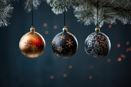 a group of ornaments from a treeの素材