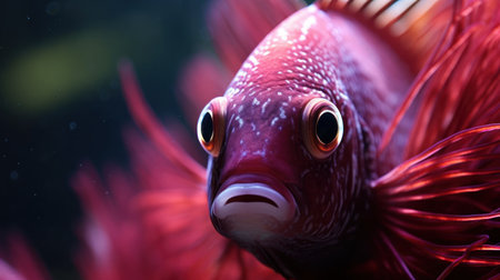 a close up of a fishの素材