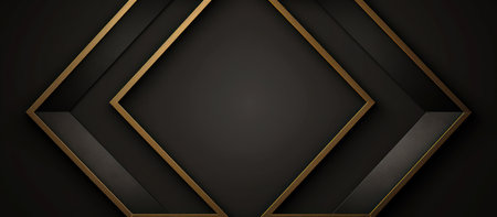 a black and gold background with gold linesの素材