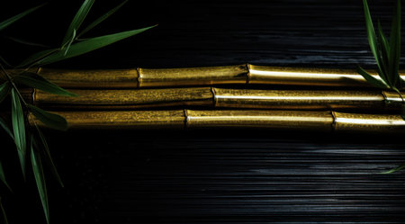 a close up of bamboo sticksの素材