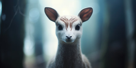 a close up of a deerの素材