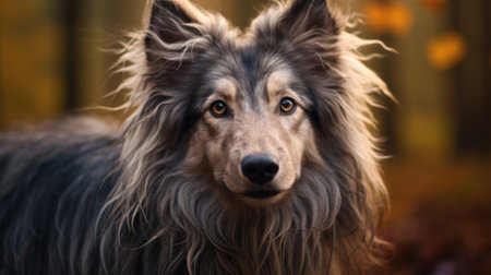 a close up of a dogの素材