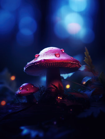 a close up of a mushroomの素材