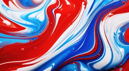 a close up of a red white and blue swirlsの素材