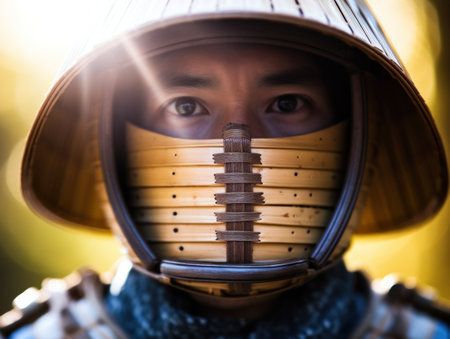 a person wearing a maskの素材