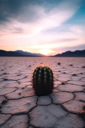 a cactus in the desertの素材