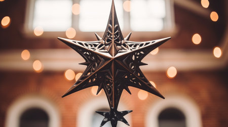 a star shaped object with a star in the middleの素材