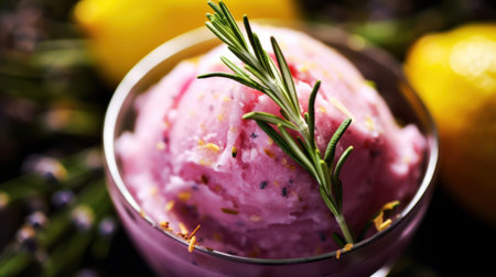 a close up of a pink ice creamの素材