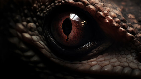 close up of a reptile's eyeの素材