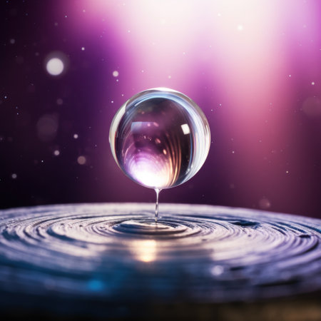 a water droplet on a surfaceの素材