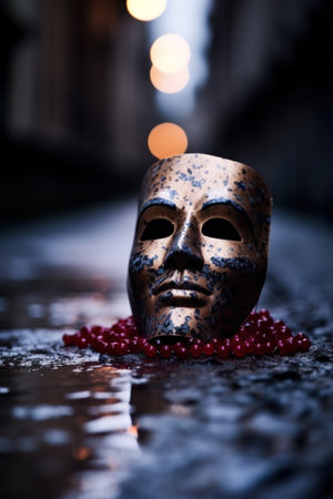 a mask on a wet surfaceの素材