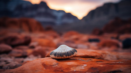 a shell on a rockの素材