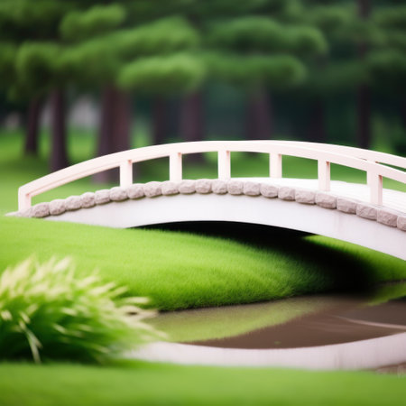 a small bridge over a streamの素材