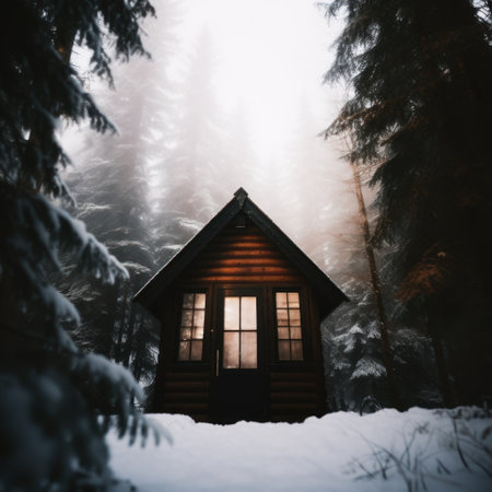 a cabin in the woodsの素材
