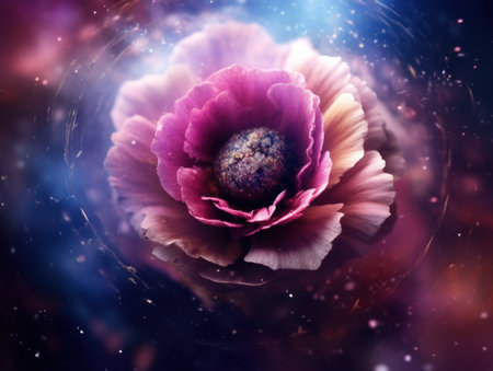 a close up of a flowerの素材