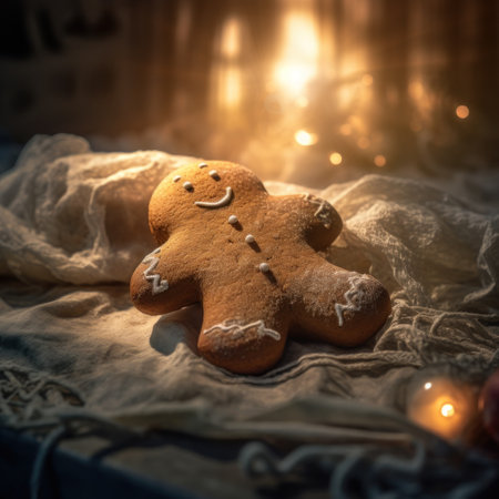 a gingerbread man on a clothの素材