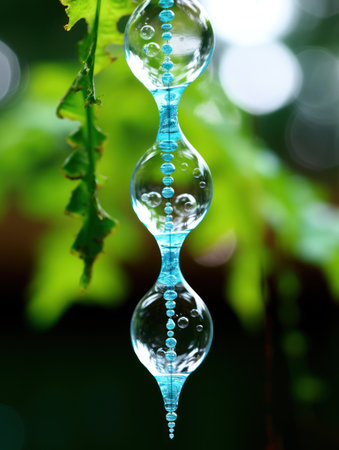 a close up of a blue and clear objectの素材